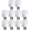 Mini Led Usb Night Light Simple Sleeping Night Light Miniature Plug In Night Light Usb Light Bulb For Bedroom,Bathroom,Kitchen(5 Warm + 5 White )