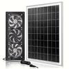 3-way 25W Solar Fan Kit Two Way Air Circulation Solar Panel Driven Air Suction Fan High Efficiency Exhaust Ventilation Fan