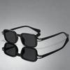 Fashionable Men Reading Glasses Small Square Frame Far Sight Sunglasses for Women High Definition Gray Lens Presbyopia 0+1.0+4.0