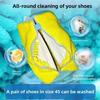 2PCS Durable Shoe Washing Cleaning Machine Bag For Sport Casual Shoe Yellow With Zipper Special Protective Bag Not Prone Damage