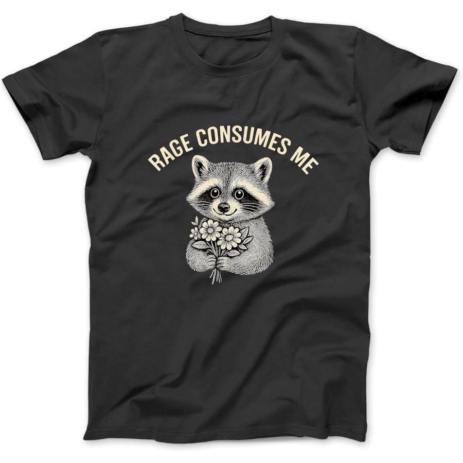 Rage Consumes Me Street Cat Funny Rage Consumes Me Raccoon T-Shirt, Sweatshirt, Hoodie for Men Women Kids Made in Canada Black XXXXXL разноцветный