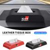 1pc Leather Car Tissue Box Holder Armrest Box Storage for GR Sport Gazoo Racing C-HR Yaris Corolla Hilux Supra Camry