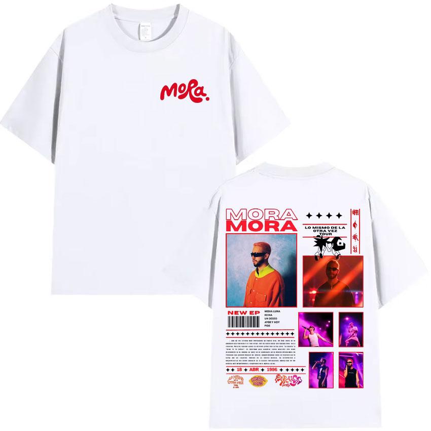 Singer Mora New Album Fashion Graphic T Shirt Mens Women Punk Casual Hip Hop Tshirts Summer Aesthetic Oversized Comfort Tshirt