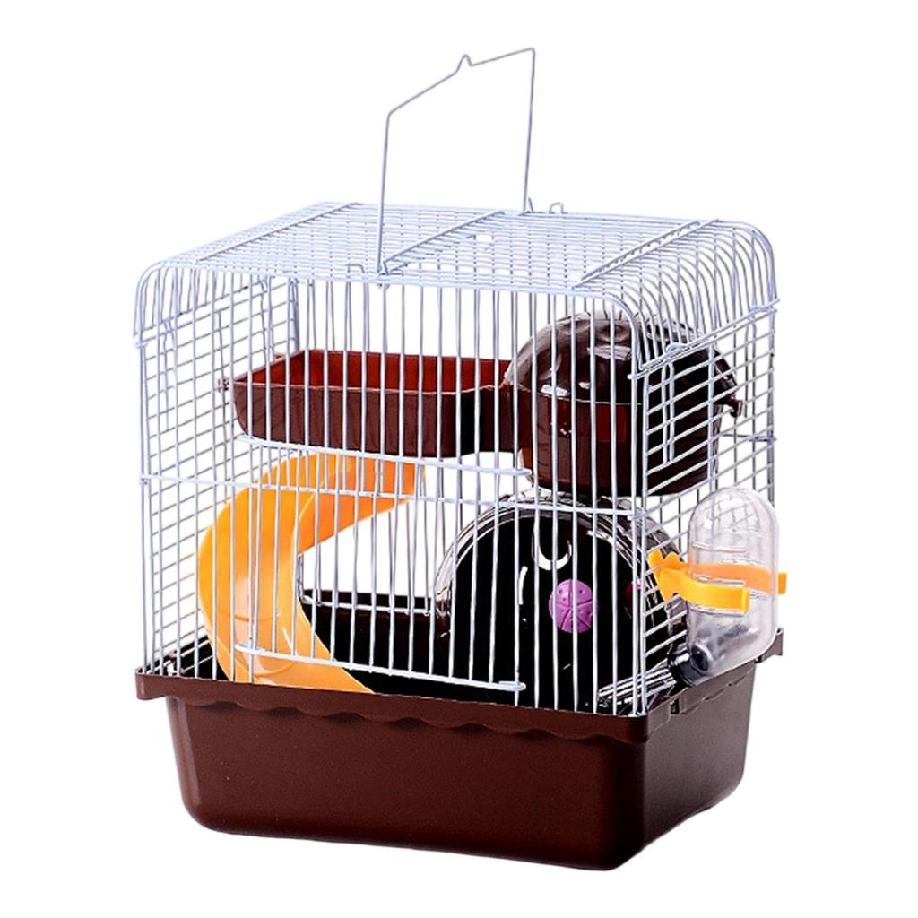 Portable Hamster Cage with Handle Gerbils Carry Case for Temporary Housing Accessories with Ventilation Small Animal Carrier