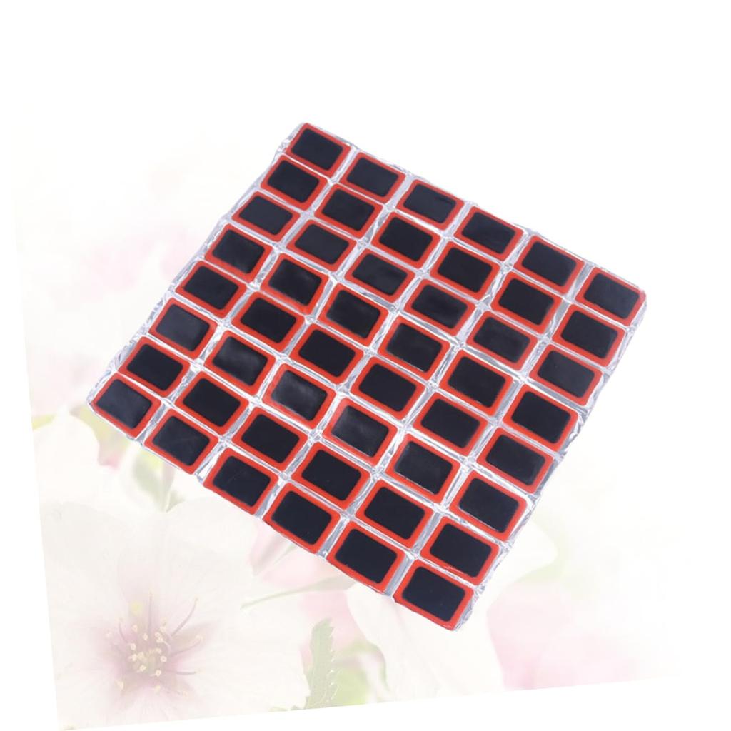 GARVALON 48pcs Tire Patch Pull Patch Bicycle Accessories Bicycle Tire Repair Tool Black