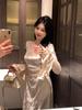French Retro Flared Slimming Long Dress 2025 - Elegant New Design