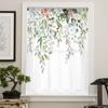 Blätter Eukalyptusblätter Blütenknospen Aquarell Transparente Vorhänge für Kinderzimmer Wohnzimmer Voile Fenstervorhänge Tüllvorhänge