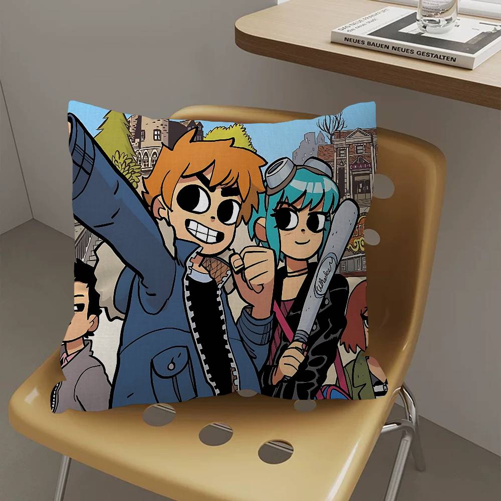 Scott Pilgrim Pillow Gifts Home Office Furnishings Bedroom Sofa Car Cushion Cover Case 45X45Cm