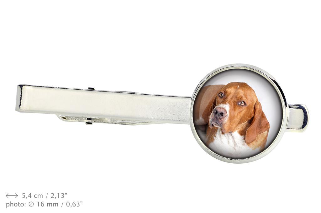 English Pointer I - cufflinks and tie with your photo, a suit decoration, men's jewelry from the Art-Dog brand.