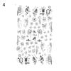 Nail Transfer Sticker Fabulous Decorative Colorful Exquisite Black White Floral Art Stickers for Female