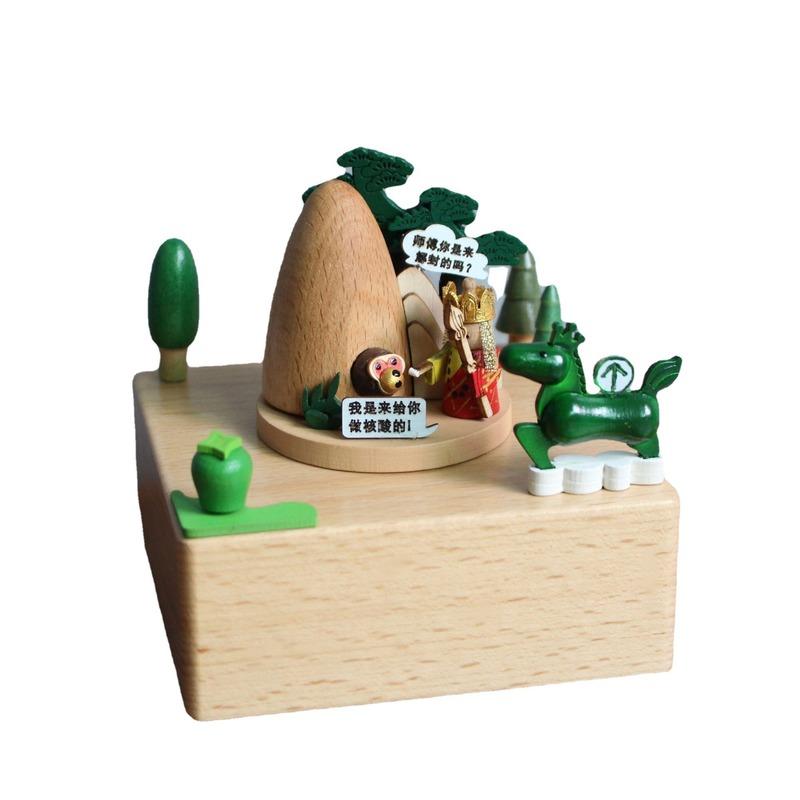 Neuheit Persönlichkeit Holz Spieluhr Heimdekoration Handwerk Karussell Kindergeburtstag Freundin Valentinstag Geschenk 11x15cm