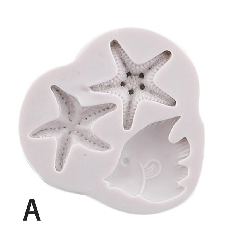 Sea Animal Mold Diy Seahorse Sea Star Shell Silicone Mold Cake Decoration