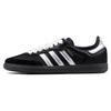 Originals SAMBA OG Abriebfest Rutschfest Niedrig geschnitten Skateboard Schuhe Unisex Schwarz Silber B75807(TeamJ-)