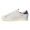 adidas Originals Superstar Cuir Imprimé Serpent Queue Bleue Baskets Basses Baskets Unisexe Blanc Cassé HQ6458