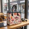 Cute Mushroom Print Casual Tote Bag for Daily Shopping Outdoor Lightweight Trendy Women Handbag