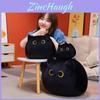 Adorable Cartoon Cat Plush Pillow Soft Black And White Cat Stuffed Doll For Kids