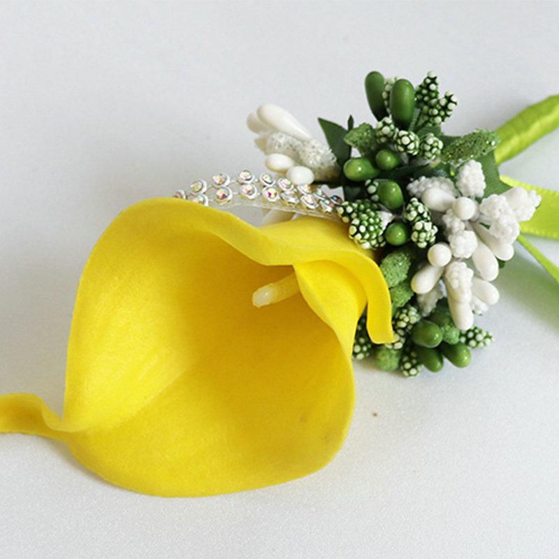 Hochzeit Corsage Bräutigam Boutonniere Bouquet Party Simulation Dance Handgemachte Brosche Braut Brosche