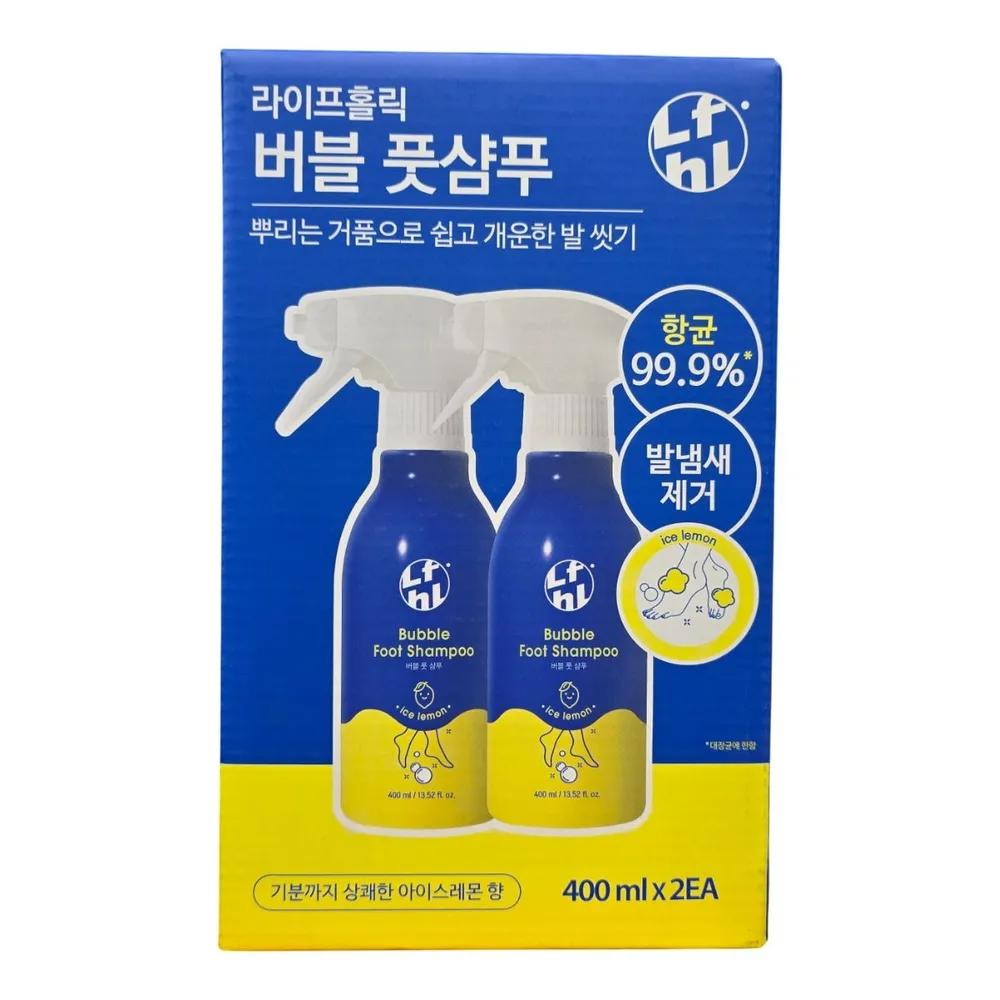 Lifeholic Bubble Foot Shampoo Ice Lemon 400ml x 2 packs