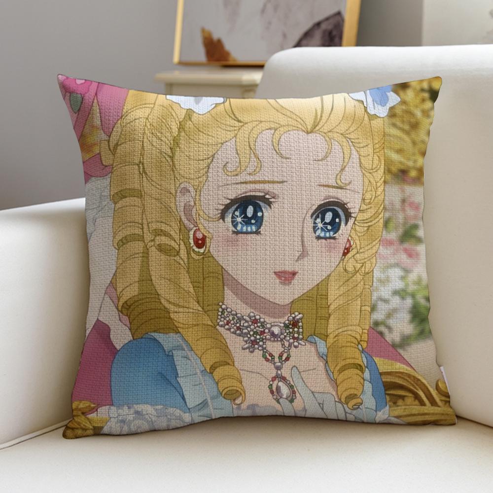 The RRose of VersaillesS Cushion Cover Breathable and skinfriendly linen pillowcase square removable and washable cushion