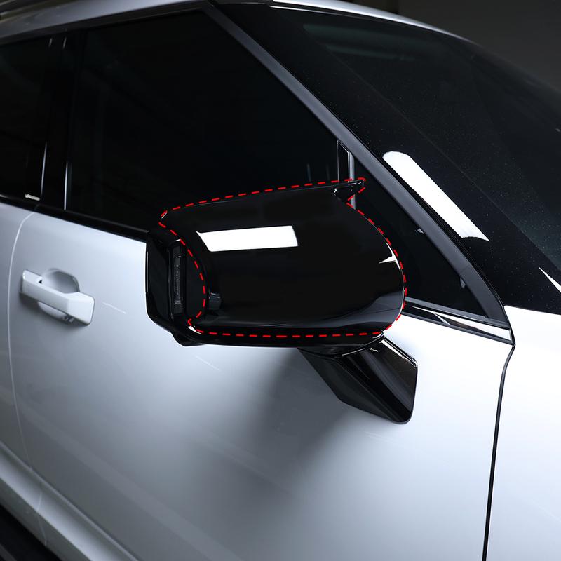 Car Decoration Door Mirror Cover For Hyundai Palisade 2025-2026 Car Rearview Accessories Carbon Fiber Glossy Black Stickers
