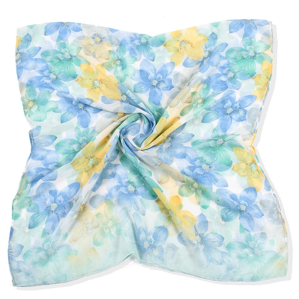 Women's Floral Print Cotton Linen Scarf Lightweight Long Shawl Wrap Soft Breathable Fabric Versatile Use for All Seasons