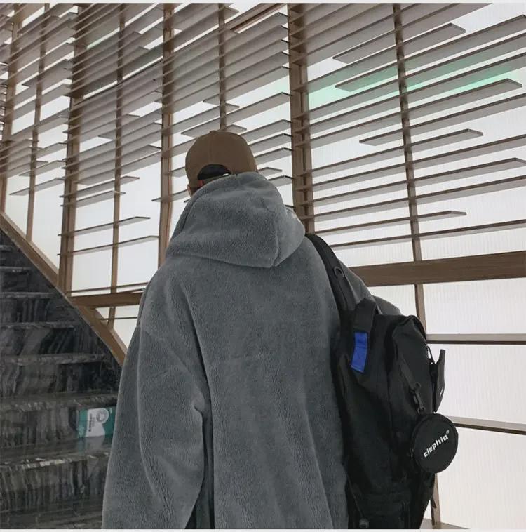 Men's Winter 2022 Lambskin Jacket: Trendy Large Size, Plus Velvet, Thickened Cotton, Stylish Lambskin Outerwear