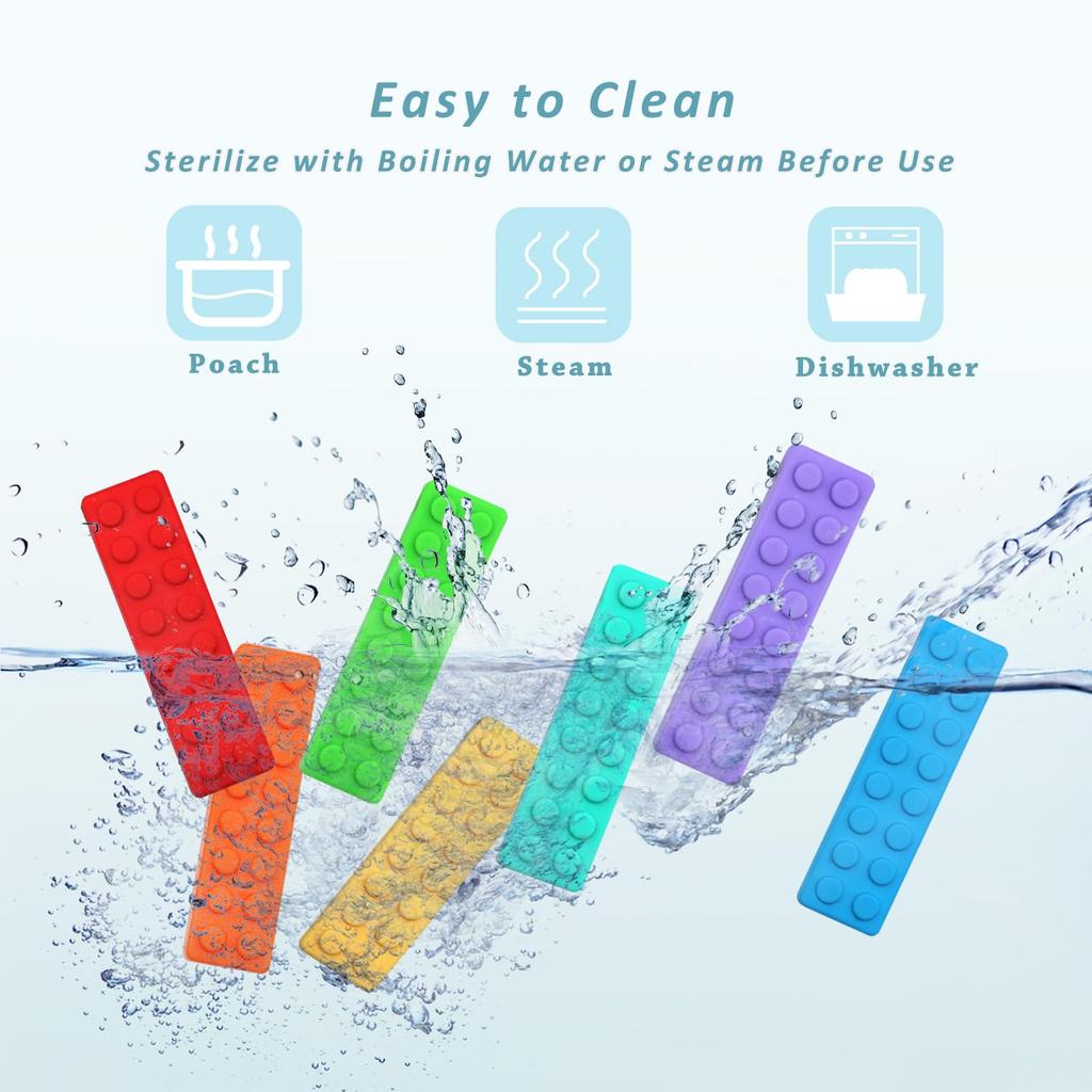 Sensory Chew Necklaces, 2pcs Colorful Chew Necklaces for Sensory Kids, Perfectly Textured Silicone Chew Toys