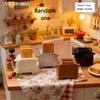 3Pcs Creative Mini Breakfast Bread Machine Set Miniature Food Toy Kitchen Scene Model Small Dollhouse Accessories