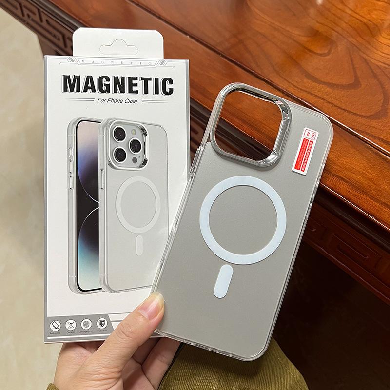 Electroplating IMD Magnetic Case Suitable for IPhone16 Wireless Charging 15 Mobile Phone Case Apple 13/14 Protection Case