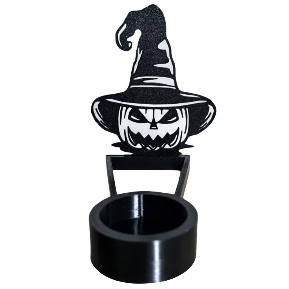 Halloween Funny Shadow Stand Foldable Horror Candle Holder Multi-Purpose Projection Candle Stand Atmosphere Arrangement Craft