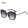 UV Protection Women's Rhinestone Shades Street Shooting Retro Sun Glasses Gradient Eyewear