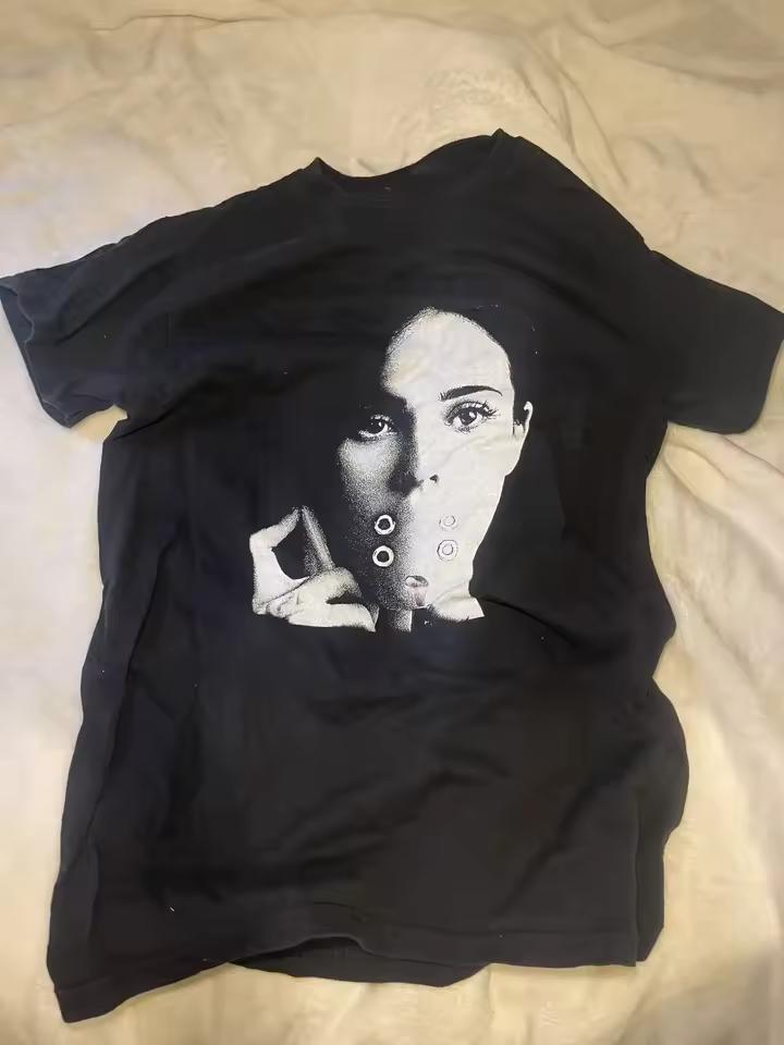 Vintage Goth Woman Portrait Avant-Garde Graphic Tee Cotton Mens Womens T shirt Summer Streetwear