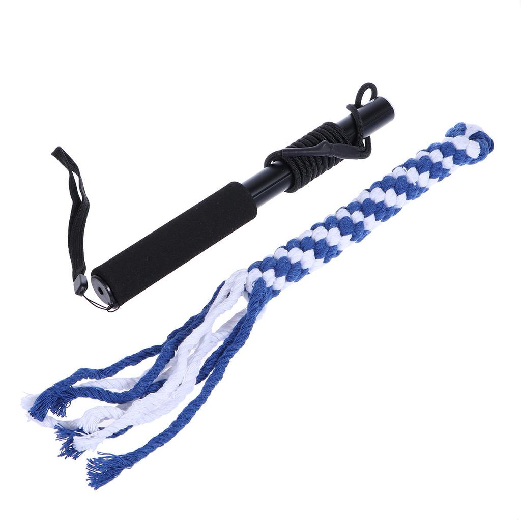 Interactive Dog Flirt Pole Extendable Size S Cotton Rope Dangler Black for Training Healthy Pet Exercise Teaser