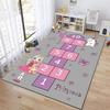 Interaktive Hüpfspiel-Matte Cartoon-inspirierter Teppich für Schlafzimmer Kinderzimmer Lustiger Teppich für Eltern-Kind-Spiel Nachttisch-Dekoration