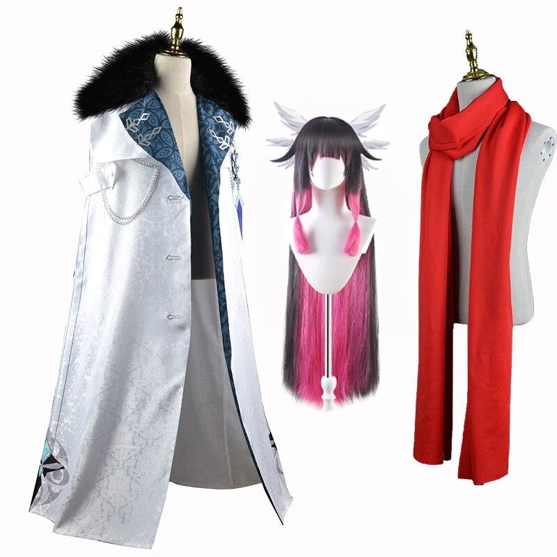 Hra Genshin Impact Il Dottore The Doctor Cosplay Kostým Fatui Harbingers Tartaglia Plášť Šála Uniforma Karneval Party Manteau