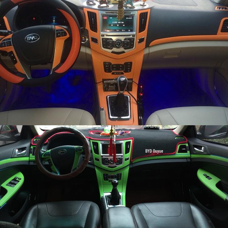 BYD Surui Interior Carbon Fiber Stickers for Central Control (2012-2018 Models)