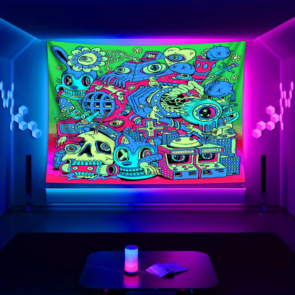 Fantasy Psychedelic Tapestry Game Room Backdrop Theme Party Living Room Wall Hanging Anime-Themed Room Decor