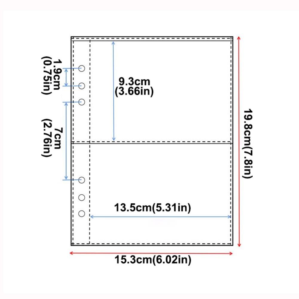 Inner Page Card Binder A5 Photocard Binder Sheets Transparent PP Acid Free Multiple Pockets Sleeve Kpop Photocard Binder