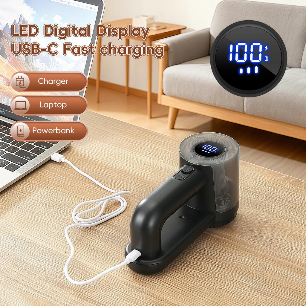 coldSky Rechargeable Fabric Shaver Electric Lint Remover with Digital Display Sweater Shaver Lint Shaver for Clothing Blanket