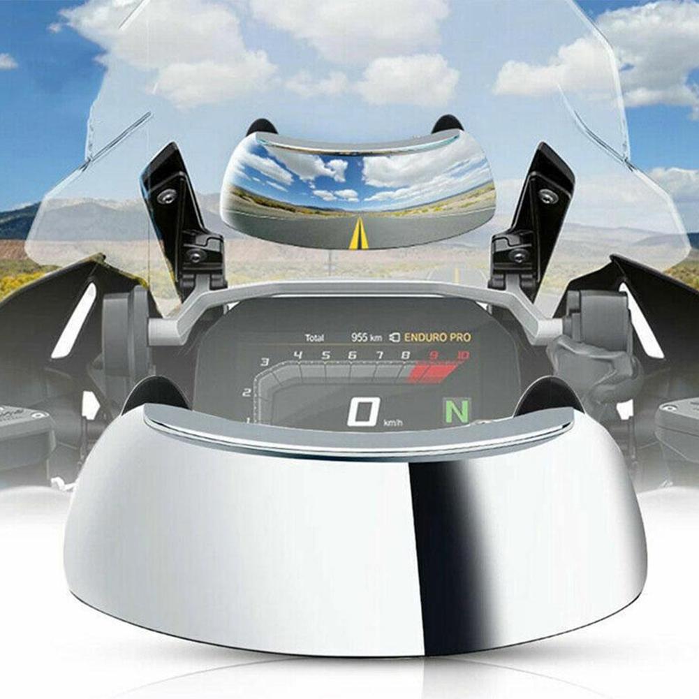 Motorrad Weitwinkel Rückspiegel Windschutzscheibe 180° Sicht Vollspiegel Offroad Modifikation Sicherheit Rückwärtsfahren Fahrzeug Auxil N0h0