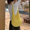Yogodlns Retro Knitted Net Bag Shoulder Tote Beach Holiday Women's Bag Weaving Art Style Casual Minimalist Polyester Handbags