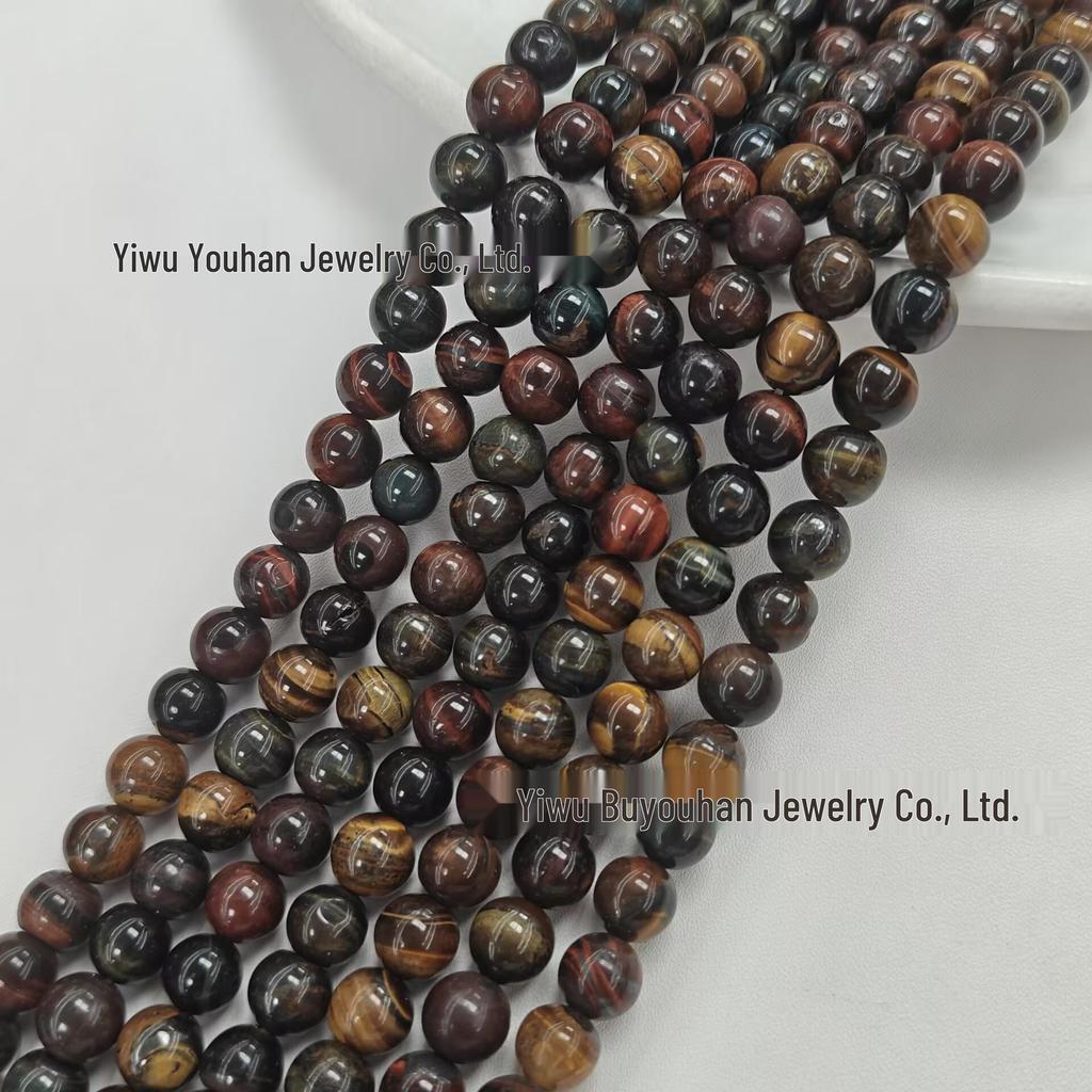 Handmade Natural Colorful Tiger Eye Stone Beaded Jewelry Accessories