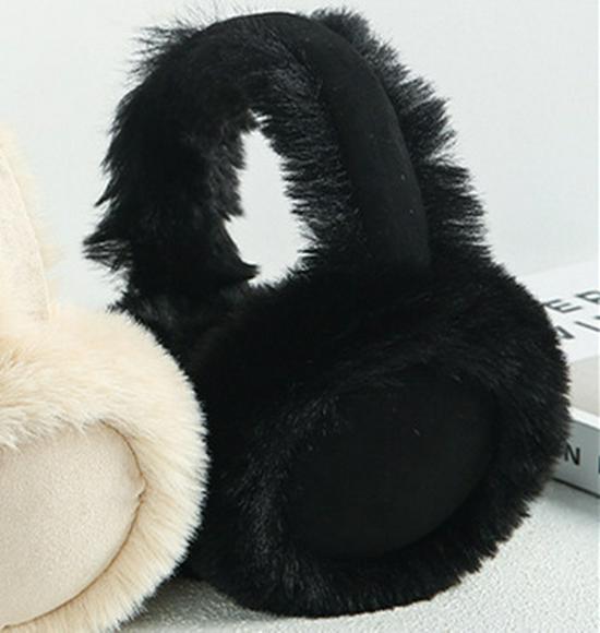 Women's Winter White Plush Windproof Ear Muffs - Warm, Cold-Proof, Velvet-Lined, Anti-Freeze.