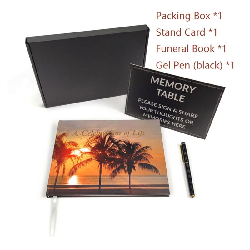 Funeral Guest Book Pen and Table Sign Included Signature and Memory Book In Loving Memory 84 Pages Guest Book Table Sign