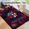 Custom Text Printed Rug Bologna FC Non Slip Floor Carpet For Home Room Decor