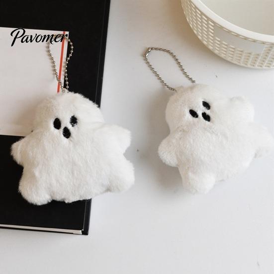 Sacs à dos Accessoire Fantôme 1/2/3 Pièces Halloween Porte-clés Peluche Pendentif, Ornement Blanc Peluche avec Chaîne de Perles, et Sacs à Main Accessoires Décoratifs Charme