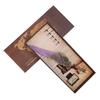 Quill Pen and Ink Set Writing Smoothly Vintage   Carving Nib Natural   Wear Resistant   Pen and Ink Set