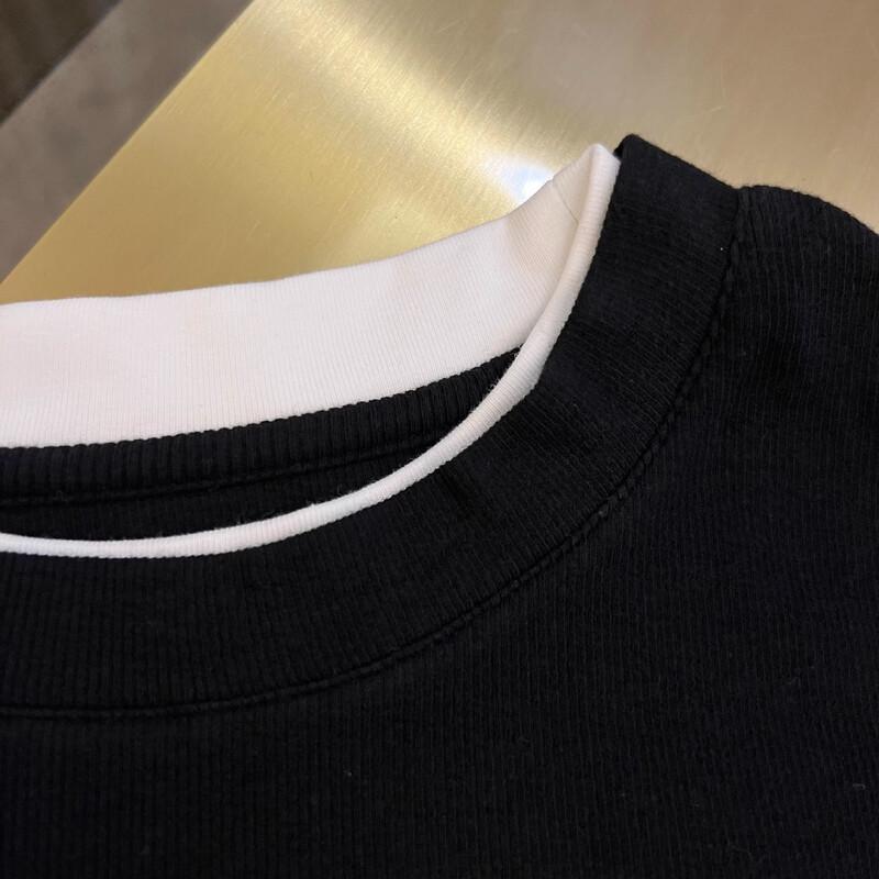 Women's Faux Two-Piece Colorblock Short Sleeve T-Shirt