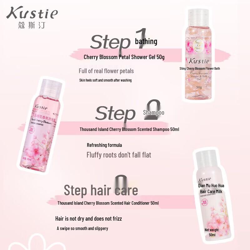 Kustie Sakura Scented Travel Set