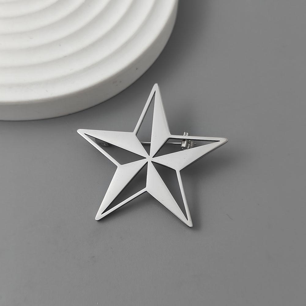 Stellar Mango Element Stainless Steel Brooch, Classic Fashion Badge, Banquet/Speech/Business Universal Lapel Jewelry.
